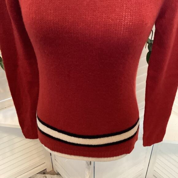 HAPPY SHEEP BURGANDY NWOT CASHMERE SWEATER SIZE SMALL 1215 - Picture 3 of 7